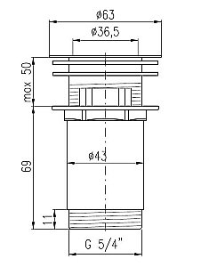 Донный клапан для раковины Rav-Slezak MD0700 хром купить в интернет-магазине сантехники Sanbest