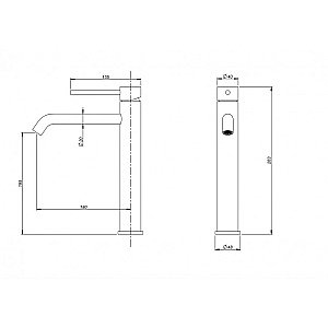 Смеситель для раковины Milacio Ultra MCU.551.GD золото купить в интернет-магазине сантехники Sanbest