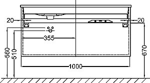 Тумба с раковиной Jacob Delafon VOX 100 эвкалипт матовый для ванной в интернет-магазине Sanbest