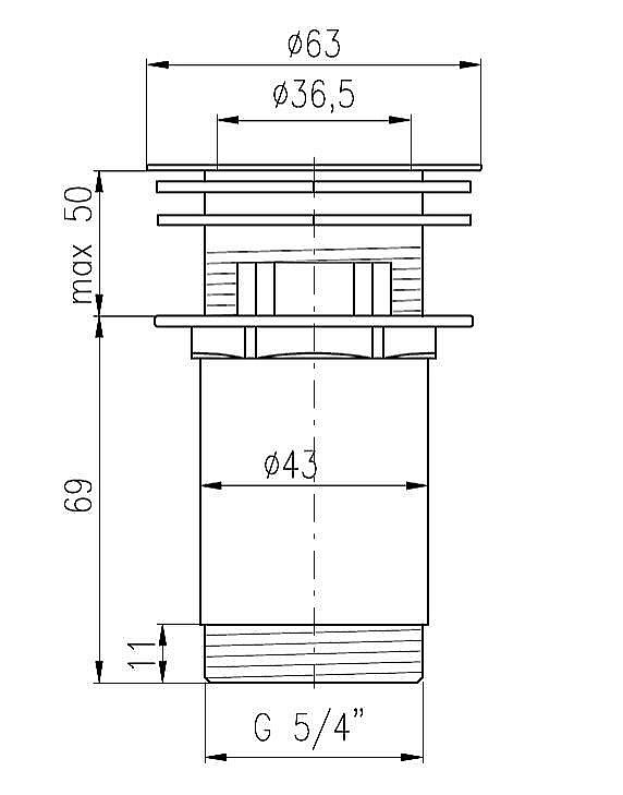 Донный клапан для раковины Rav-Slezak MD0700 хром купить в интернет-магазине сантехники Sanbest