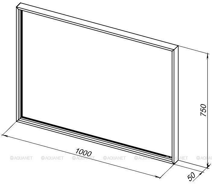 Зеркало De Aqua Алюминиум 261697 100 серебро в ванную от интернет-магазине сантехники Sanbest