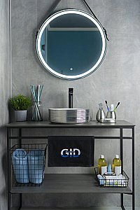 Раковина накладная Gid 36 D1357h031 53328 белая, серебро купить в интернет-магазине Sanbest