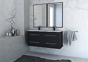 Тумба с раковиной Cezares TIFFANY 120 Nero grafite для ванной в интернет-магазине Sanbest