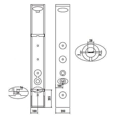 Душевая панель Creavit PB3023 купить в интернет-магазине сантехники Sanbest