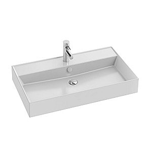 Тумба с раковиной Jacob Delafon VIVIENNE 80 дуб Давос натуральный/белый глянцевый для ванной в интернет-магазине Sanbest