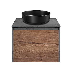 Тумба с раковиной Vincea Mesa 600 T.Oak + Beton для ванной в интернет-магазине Sanbest