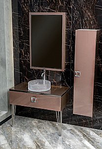 Консоль с раковиной и столешницей Armadi Art LUCIDO 770-100-PU 100 лиловый для ванной в интернет-магазине сантехники Sanbest