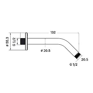 Держатель верхнего душа Iddis Optima Home 001MINSi61 купить в интернет-магазине сантехники Sanbest