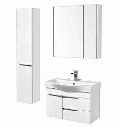 Тумба с раковиной Акватон Беверли 80 белая глянцевая для ванной в интернет-магазине Sanbest