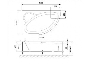 Гидромассажная ванна Royal Bath Alpine Standart 160x100 купить в интернет-магазине Sanbest