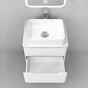 Тумба с раковиной Jorno Bosko 60 белая для ванной в интернет-магазине Sanbest