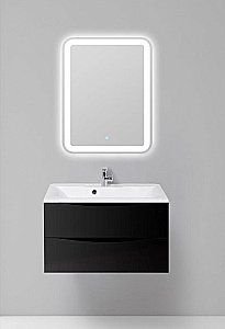 Тумба с раковиной Belbagno MARINO 90 2C-SO/BB900/450-LV-MR-AST Nero Lucido для ванной в интернет-магазине Sanbest