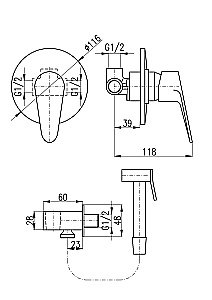 Гигиенический душ Rav-Slezak VICTORIA VI242 хром купить в интернет-магазине сантехники Sanbest