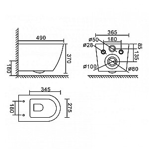 Унитаз подвесной BelBagno COLORATO BB062CHR-MB безободковый, с крышкой микролифт, с инсталляцией и кнопкой купить в интернет-магазине Sanbest