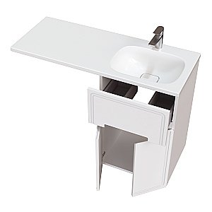 Тумба с раковиной Taliente Olejo 60 белый глянцевый для ванной в интернет-магазине Sanbest