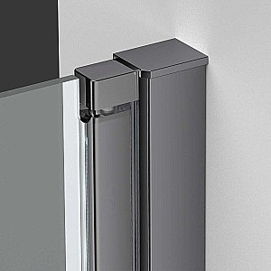 Душевая дверь Vincea Alpha 90 VDP-3AL900CLGM стекло прозрачное/профиль вороненая сталь купить в интернет-магазине Sanbest