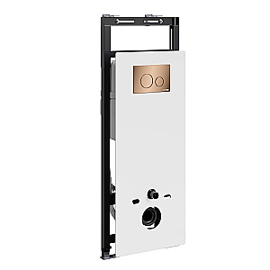 Инсталляция для унитаза WasserKraft Salm 27TLT.010.ME.WH.RG02 белая панель/кнопка розовое золото купить в интернет-магазине сантехники Sanbest