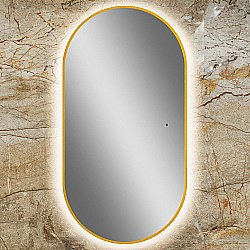 Зеркало Art&Max TORINO AM-Tor-550-1050-DS-Gold в ванную от интернет-магазине сантехники Sanbest