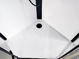 Душевая кабина Esbano ESM-PENTA-90 стекло прозрачное/профиль черный купить в интернет-магазине Sanbest