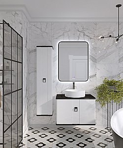 Пенал подвесной Grossman Норма 30 303012 белый глянцевый для ванной в интернет-магазине сантехники Sanbest