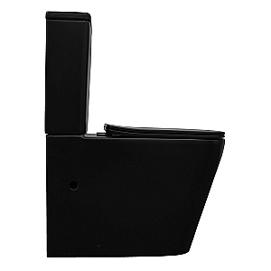 Унитаз напольный Azario Black King AZ-8303-D черный матовый, безободковый, с бачком, с крышкой микролифт купить в интернет-магазине Sanbest