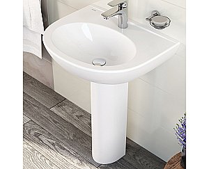 Раковина на пьедестале Vitra Zentrum 60 белая купить в интернет-магазине Sanbest