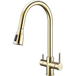 Смеситель для кухни Paulmark Lange La214212-LG светлое золото купить в интернет-магазине сантехники Sanbest