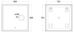 Зеркало с подсветкой ART&MAX MONZA 80x80 в ванную от интернет-магазине сантехники Sanbest