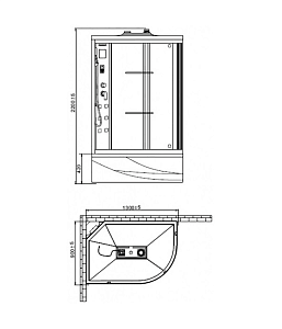 Душевая кабина Orans Basic + OLS-SR86155 130х90 купить в интернет-магазине Sanbest