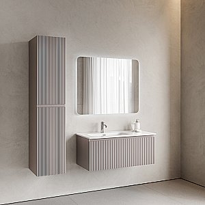Тумба с раковиной Sancos Snob R 1.0 SNR1.0100LSM/SNR1.0100RSM Doha Soft для ванной в интернет-магазине Sanbest