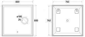 Зеркало с подсветкой ART&MAX MONZA 80x80 в ванную от интернет-магазине сантехники Sanbest
