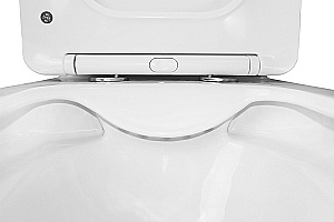 Унитаз напольный Azario Anteo Square AZ-1218A белый, безободковый, с бачком, с крышкой микролифт купить в интернет-магазине Sanbest