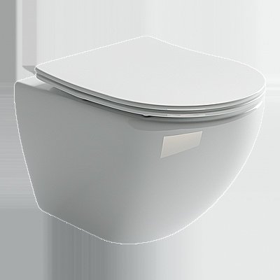 Унитаз подвесной Ceramica Nova Metropol CN4002_1002CH_1000 безободковый, с крышкой микролифт, с инсталляцией и кнопкой хром купить в интернет-магазине Sanbest