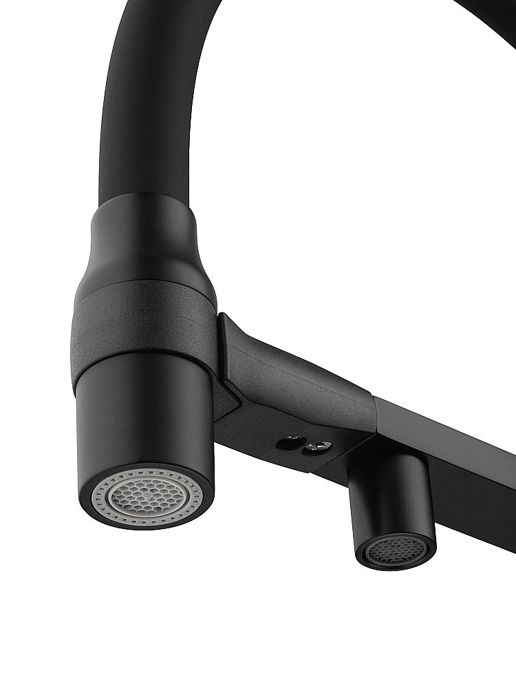 Смеситель для кухни WONZON & WOGHAND WW-88458013-MB черный матовый купить в интернет-магазине сантехники Sanbest