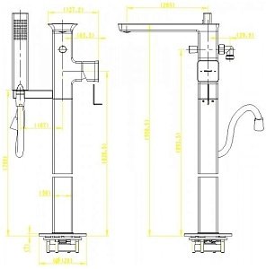 Смеситель для ванны Bravat PHILLIS F656101C-B3-ENG купить в интернет-магазине сантехники Sanbest