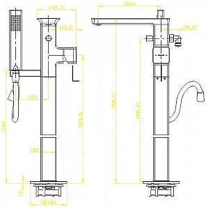 Смеситель для ванны Bravat PHILLIS F656101C-B3-ENG купить в интернет-магазине сантехники Sanbest