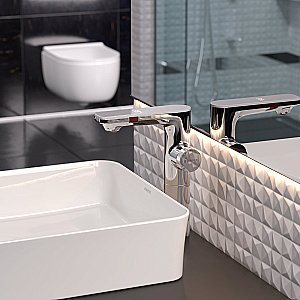 Смеситель для раковины BERGES MORANS 076003 сенсорный, хром глянцевый купить в интернет-магазине сантехники Sanbest