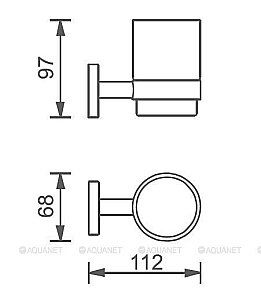 Стакан Aquanet 4584 264906 купить в интернет-магазине сантехники Sanbest