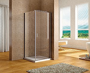 Душевой уголок Aquanet Cinetic 90х80 254233 стекло прозрачное/профиль хром купить в интернет-магазине Sanbest