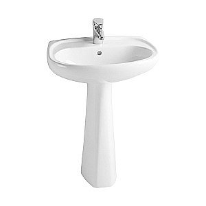 Раковина на пьедестале Vitra Normus 55 9600B003-7650 белая купить в интернет-магазине Sanbest