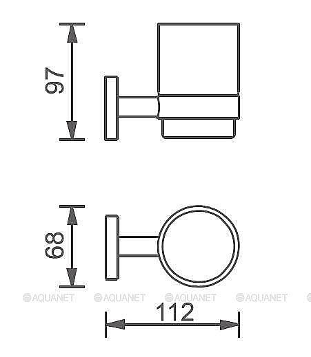 Стакан Aquanet 4584 264906 купить в интернет-магазине сантехники Sanbest
