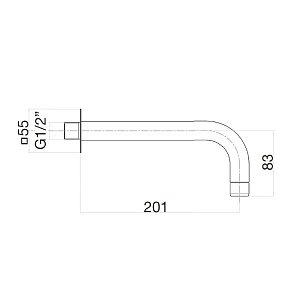 Излив для душа Webert Sax Evolution SE0371560 черный матовый купить в интернет-магазине сантехники Sanbest