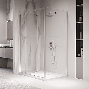 Душевой уголок RGW Passage PA-142 (PA-21 + Z-050-5) 100х120 060814202-11 стекло прозрачное/профиль хром купить в интернет-магазине Sanbest