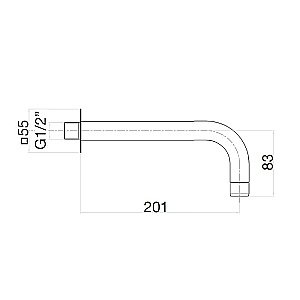 Излив для душа Webert Sax Evolution SE0371560 черный матовый купить в интернет-магазине сантехники Sanbest