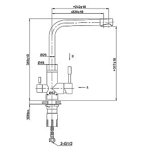 Смеситель для кухни Lemark Expert LM5061BLN черный купить в интернет-магазине сантехники Sanbest