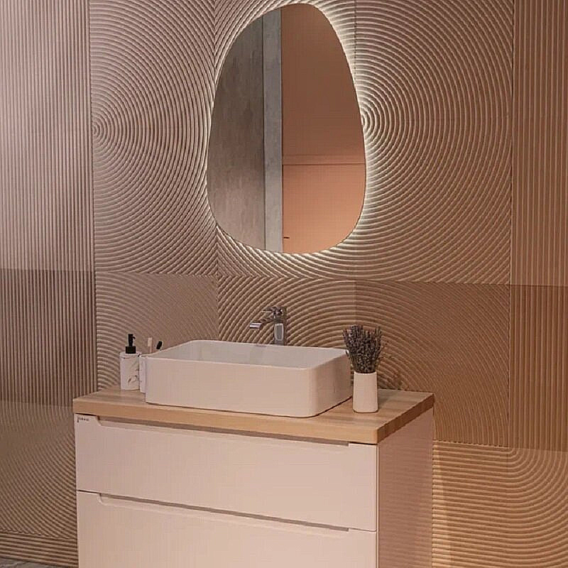 Зеркало Azario Molecula-Lite LED-00002862 зеркальное в ванную от интернет-магазине сантехники Sanbest