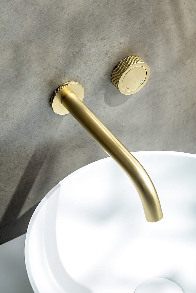 Смеситель для раковины Boheme TECH 158/2-MG матовое золото купить в интернет-магазине сантехники Sanbest