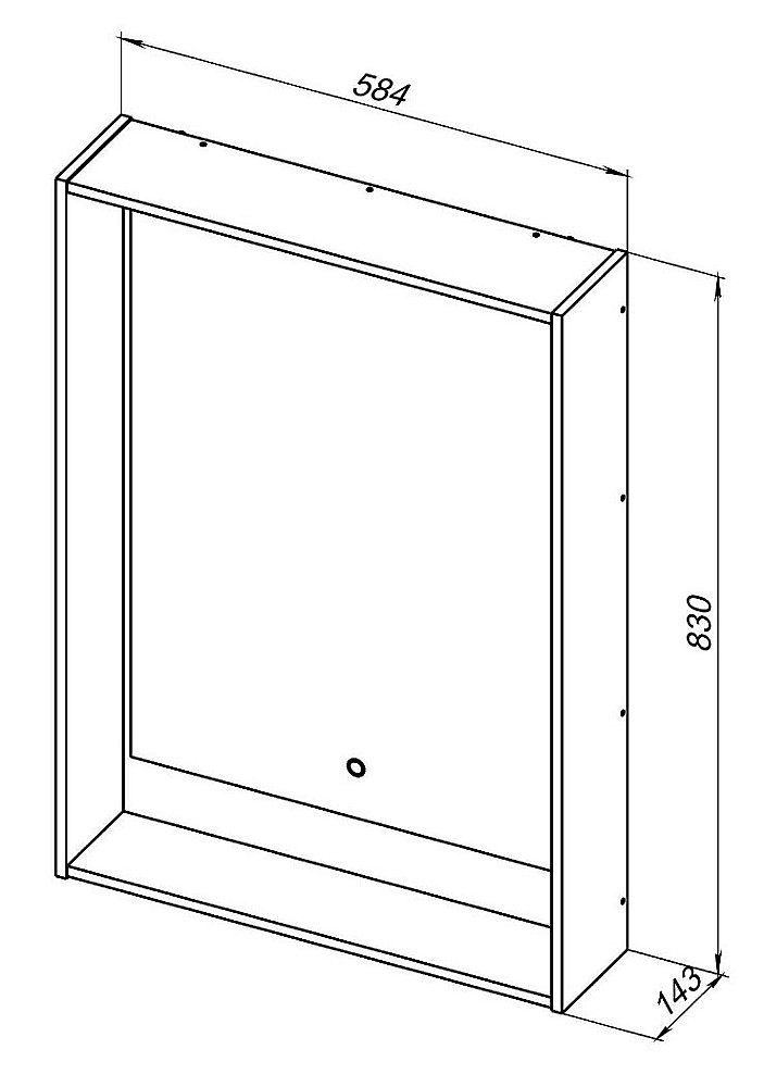 Зеркало Aquanet Милан 336398 60 дуб рустикальный в ванную от интернет-магазине сантехники Sanbest