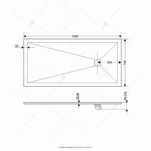 Душевой поддон Stone Tray RGW ST-W 70x160 купить в интернет-магазине Sanbest