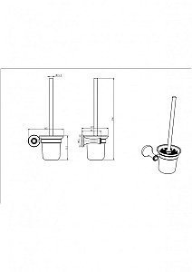 Ершик для унитаза CeramaLux Valencia 88513G золото купить в интернет-магазине сантехники Sanbest